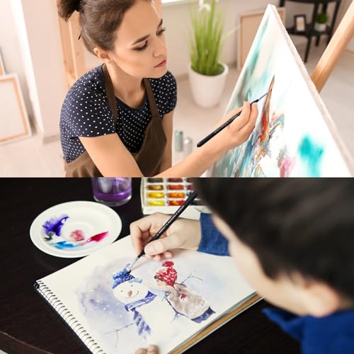PANDAFLY Detail Paint Brushes Set for Fine Detailing & Art Painting, 15pcs - size: 15 Size