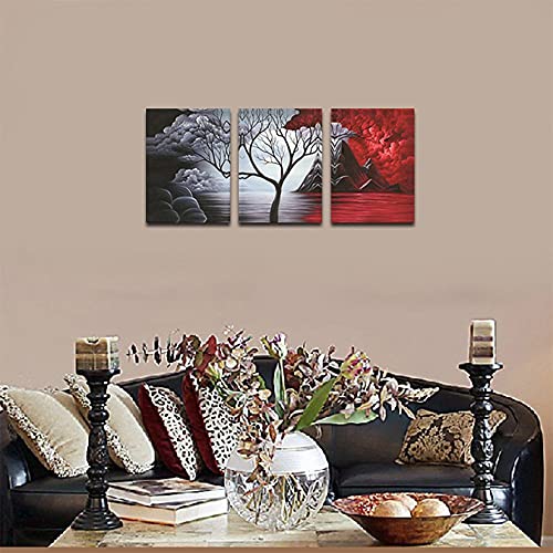 Wieco Art 3 Panels Abstract Canvas Wall Art for Home Decorations Wall Decor - size: 12x16inchx3pcs