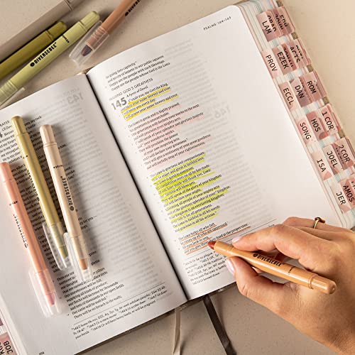 DIVERSEBEE Bible Highlighters and Pens No Bleed, 8 Pack Assorted Colors Gel Highlighters Set, Cute Bible Markers Study Journaling School Supplies and Accessories (Earthy) - color: Earthy