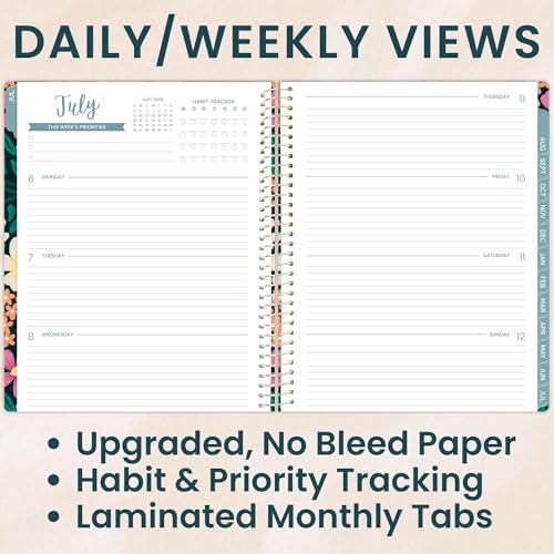 bloom daily planners 2026-2027 Planner (8.5” x 11") 13 Month Academic Organizer (July 2026 - July 2027) - Weekly & Monthly Agenda Book with Stickers & Tabs - Blooming Wildly - color: Blooming Wildly 2026-27, size: 8.5" x 11"
