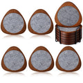 Newtay 6 Pcs Mid Century Modern Coasters Wood Absorbent Coaster,Gray - color: Gray