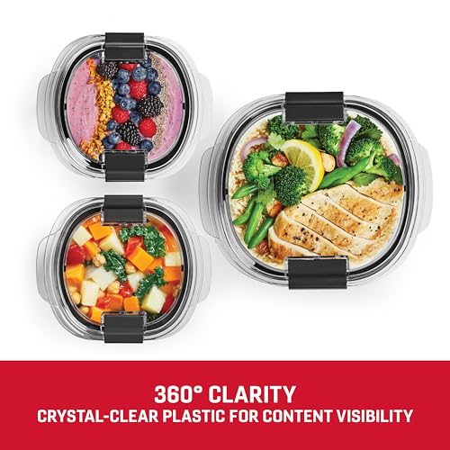Rubbermaid Brilliance® Round Leak Proof Food Storage Containers, 6 Piece Set - size: 6-Piece (Rounds)