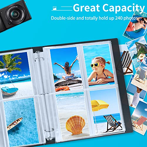 Fabmaker 30 Pack 3.5x5 Photo Sleeves for 3 Ring Binder, Hold 240 Photos - size: 3.5x5 inch 4 pocket