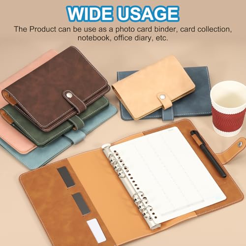 PATIKIL A7 PU Leather Binder Cover 6 Ring Loose Leaf Brown - color: Brown, size: A7