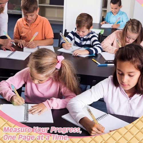 Resurhang 24 Pcs Ice Cream Notebooks Pens Doughnut Drip Party Favors - style: Doughnut