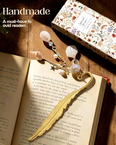 Buleens 2 Pack Bookmarks for Women Reading - Book Marks for Readers Book Lovers, Cute Sliver Ocean Seashell Personalized Metal Bookmark with Pendants, Pretty Aesthetic Book Accessories Reading Gifts - color: Sliver Gold Ocean
