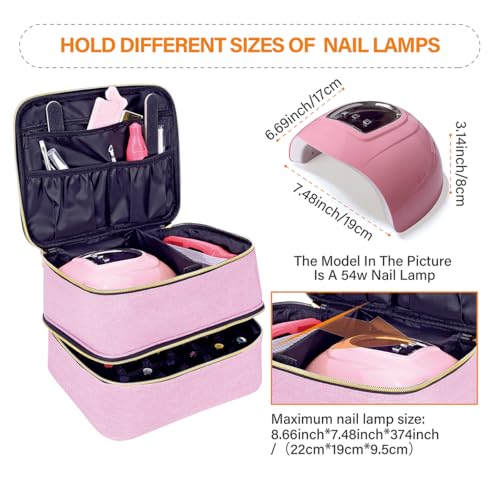 Nail Polish Organizer Holds 30 Bottles (15 ml/0.5 floz),Pink Gold - color: Pink Gold