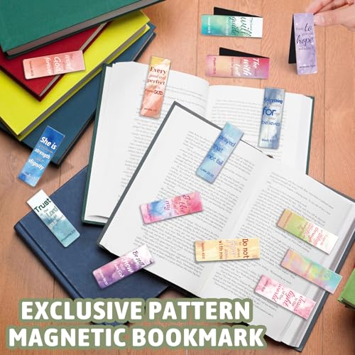 Magnetic Bookmarks, Tumwisk 15PCS Bible Quotes Bookmarks for Women - color: Colorful