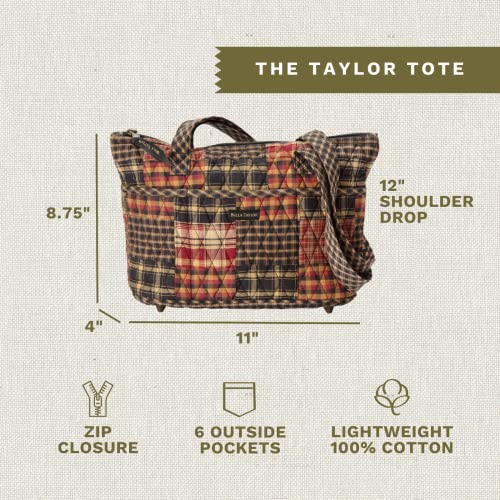 Bella Taylor Small Tote, Quilted Shoulder Bag for Women - color: Beckham