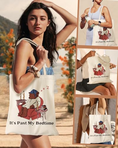 Miss Adola Canvas Tote Bag for Women with Inner Pocket - color: Sleep Bear