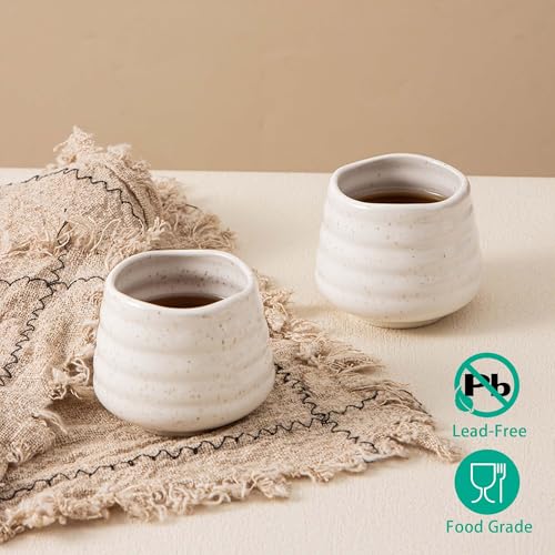Ceramic Tea Cup Set, 5OZ Espresso Cups, Speckle, Set of 4 - color: Speckle