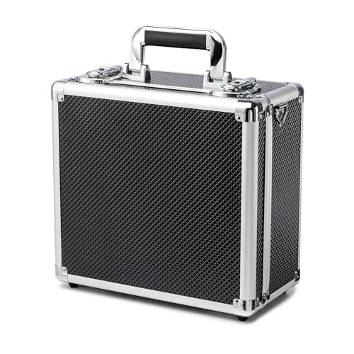 Lockable Trading Sports Card Case Storage Box Holder Organizer - color: Black, size: Medium