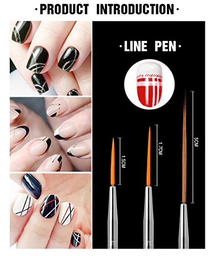 20PCS Nail Art Design Dotting Painting Drawing Polish Brush Pen Tools