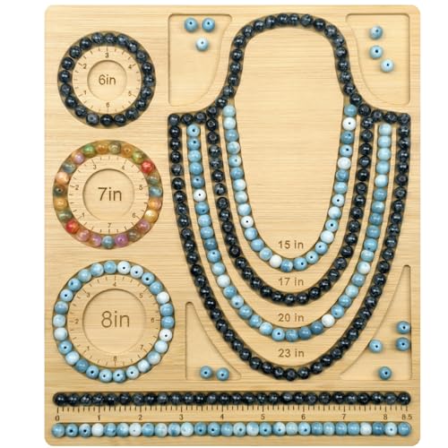 Petoysoso Bead Boards for Jewelry Making, Bamboo Beading Board for Bracelet & Necklace, Bead Tray for Jewelry Making Supplies - size: Necklace & Bracelet-M4