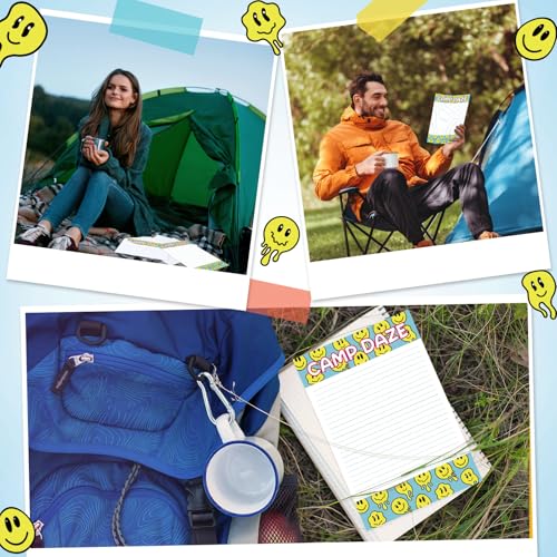 80 Pcs Camp Stationery Paper Envelopes,Yellow Smile Face Dripping - style: Yellow Smile Face Dripping