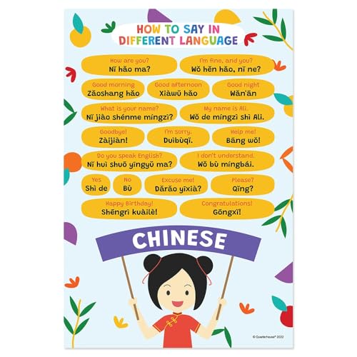 Quarterhouse 10 Poster How to Say in Other Languages Part 1 Classroom Set - color: How to Say in Different Languages Part 1