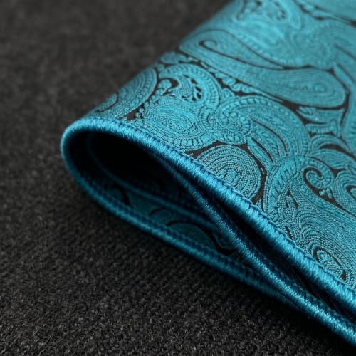 S&W SHLAX&WING Mens Pocket Square Paisley Multicolor Large for Business Wedding - color: Ah77