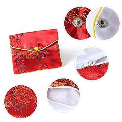 15 Pcs Jewelry Purse Pouch Brocade Gift Bags Chinese Style Pouches Mix Colors - size: Small/Medium/Large
