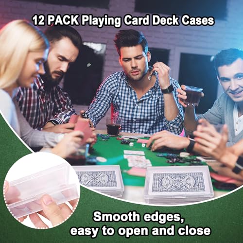 12 Pack Playing Card Case,Empty Plastic Trading Card Storage Box