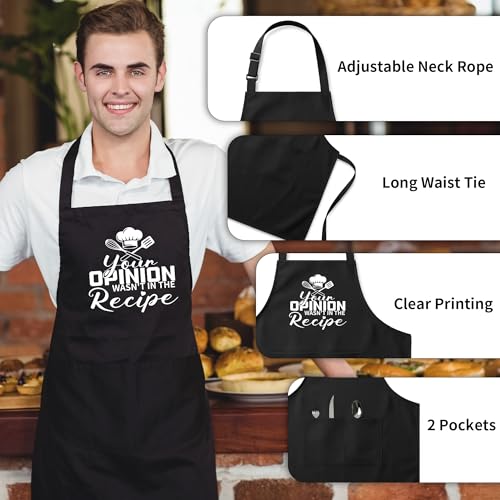 Funny Aprons for Men，Women - color: Your Opinion Wasn't in the Recipe
