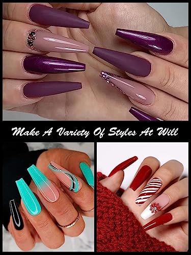 EBANKU 120Pcs Poly Extension Gel Dual Nail Forms Clear Set - color: Coffin-B