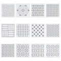 FREEBLOSS 12Pcs 5.5 * 5.5inch Plastic Sashiko Stencils Drawing Stencils Embroidery Patterns 12 Different Geometric Stencils for Embroidery Sashiko Templates for Hand Quilting - style: Geometric Lines
