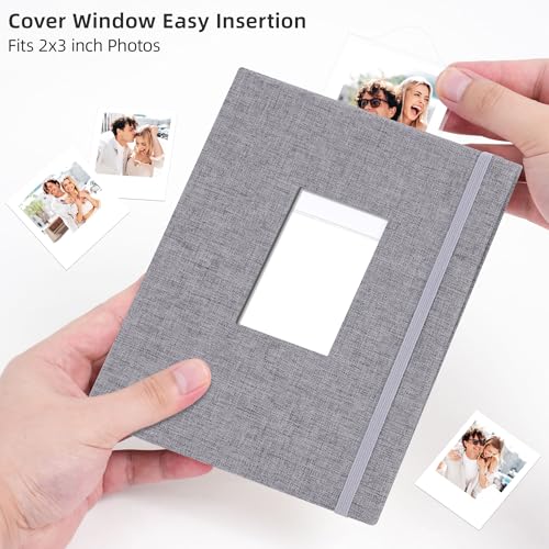 Vienrose Mini Polaroid Photo Album 208 Photos 2x3 Inch Grey 1 PACK - color: Grey, size: 1 PACK