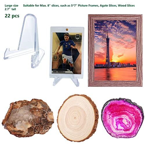 Mini Acrylic Trading Card Stand for display, Thickened, 22 Pack 2.7 In Tall - size: 22 PCS / 2.7"