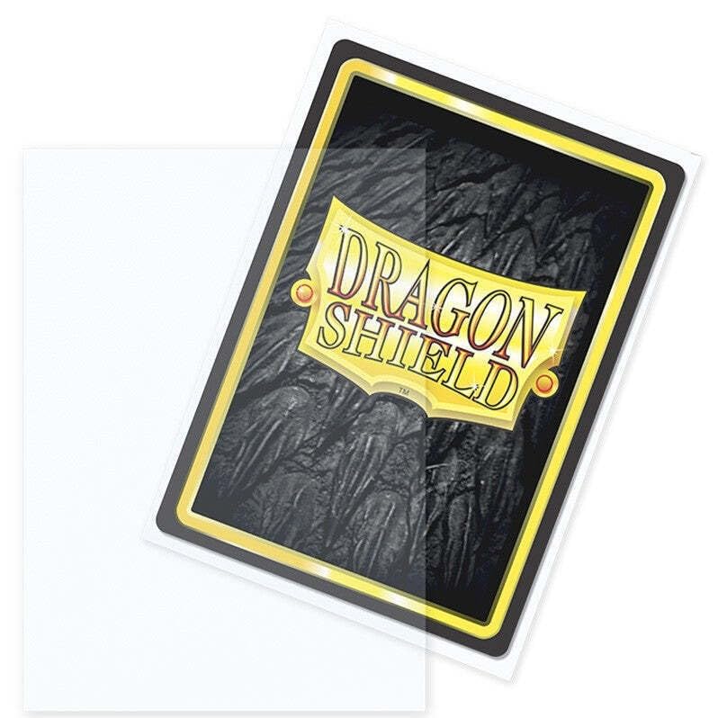 Dragon Shield | Matte Clear Outer Sleeves | 100 CT - Smooth & Tough Premium TCG Sleeves | Compatible with Pokemon, Flesh & Blood, One Piece & Magic the Gathering - color: Clear Outer Sleeves