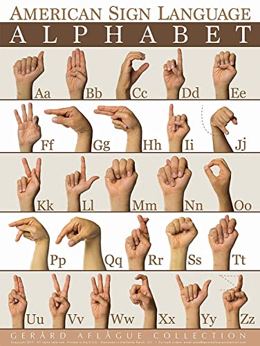 American Sign Language (ASL) Alphabet Poster 18x24 – Gerard Aflague