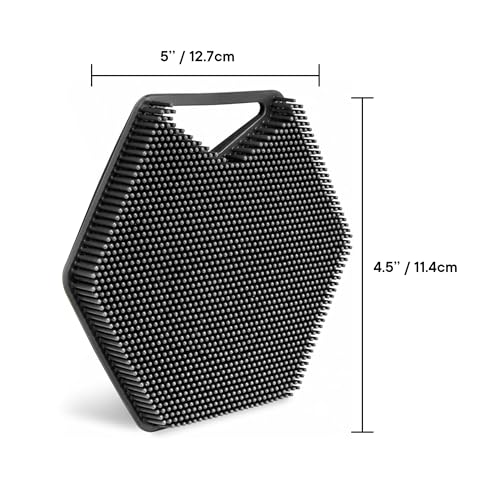 TOOLETRIES Silicone Body Scrubber 2.0, Loofah Alternative - Chocolate - color: Chocolate