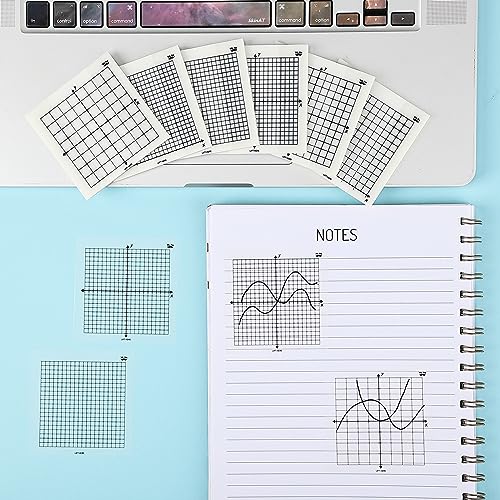 Mr. Pen- Transparent Graph Sticky Notes, 3x3 Inch, 6 Pads, 50 Sheets/Pad