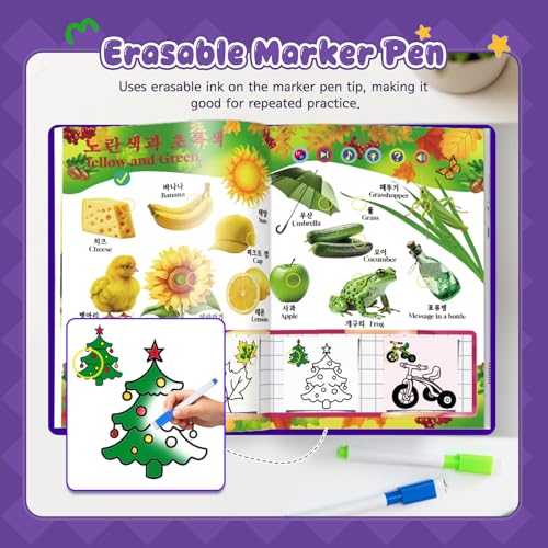 English Korean Bilingual Interactive Talking Sound Book Learning Toy Kid 2+ - color: Colours and Shapes-(en+kr)