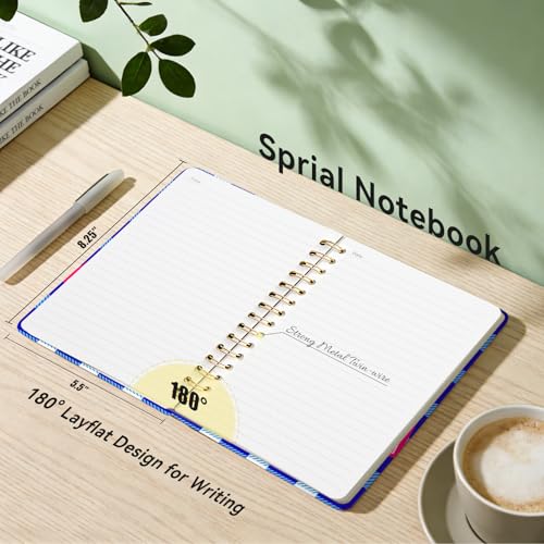 Lined Spiral Journal Notebook for Work A5, 160 Pages, Back & Body Hurts - color: Back