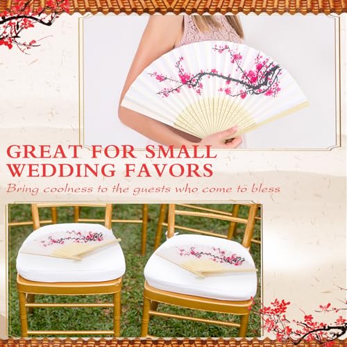 Unittype 24 Pcs Floral Folding Hand Fans for Women, Handheld Fans, Elegant - style: Elegant Style