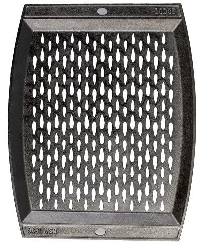 Lodge Pre-Seasoned Cast Iron Rectangle Grill Topper, 15 Inches