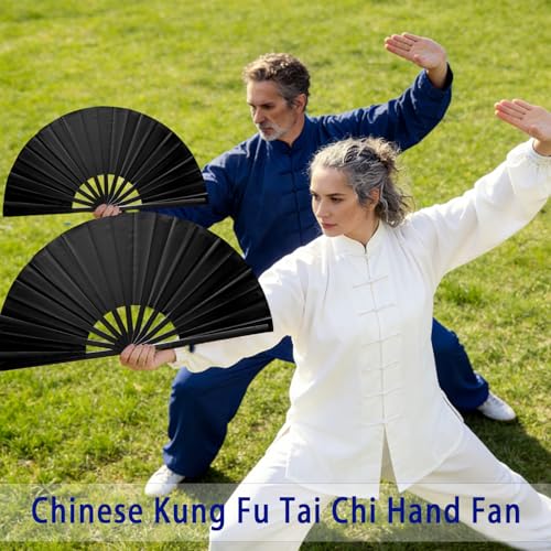 10 PCS Boots on The Ground Hand Fan Bulk - Rave Fans 13 Inch Large Clacking Fans for Line Dancing Make Loud Sounds for Party - color: Black
