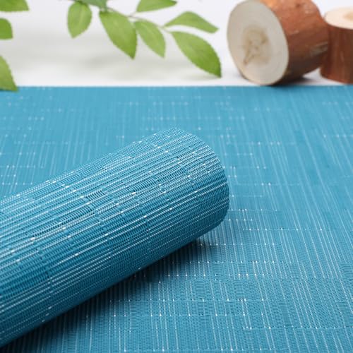 Myir JUN Placemats Set of 4 Kitchen and Dining Table Placemats - color: Blue, size: Set of 4