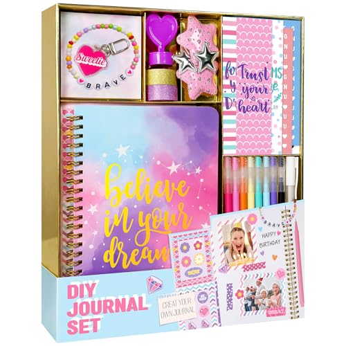 Nollh DlY Journal Kit for Girls Scrapbook Gifts for 8-12 Year Old Girl
