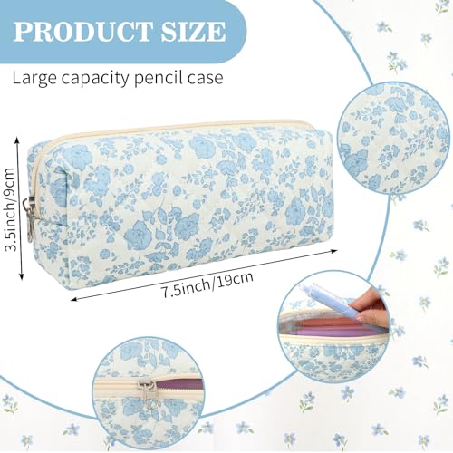 Bible Study Supplies Journaling Kit with Pen Cas, Tabs, Notebook and No Bleed Highlighter, Aesthetic Book Annotation Kit, Christian Gifts for Women Grils Friends（Blue Flower） - color: Blue Flower