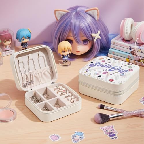 Jewelry Box – Cute Design Storage Case for Rings, Earrings & Travel – Merch, Stickers & Costume Gift