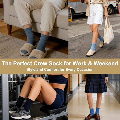 Women's Cotton Quarter Crew Socks - color: 25 Multicolor - 5 Pairs