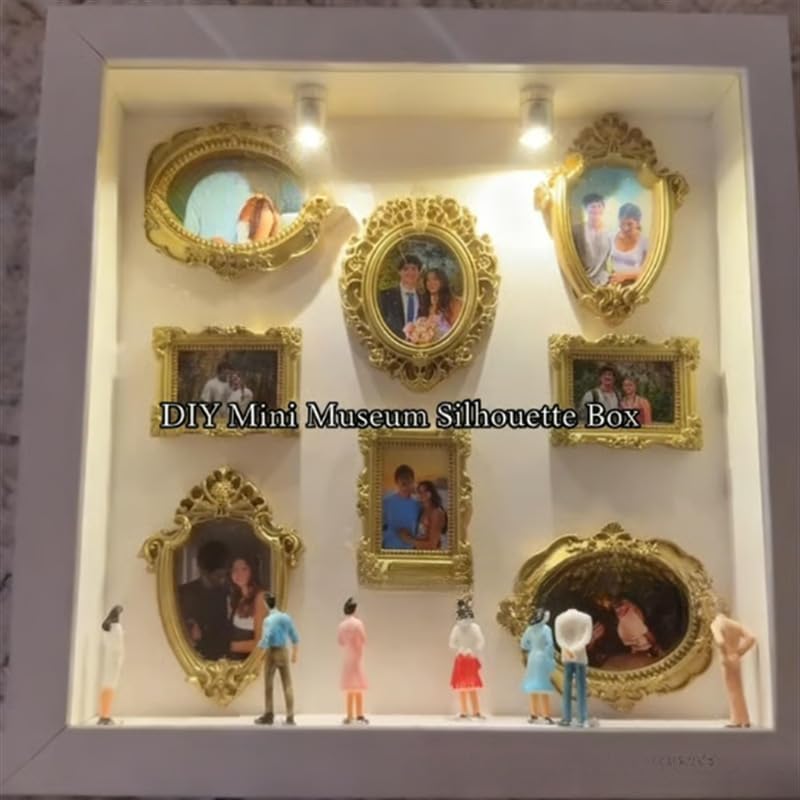 Museum Kit Mini Picture Frame Shadow Box 10x10 Inch - color: Brown