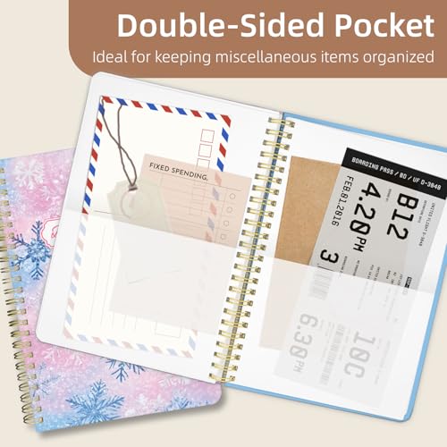 Undated Daily Planner - Spiral Notebook 80 Days One Day Per Page, Hourly Schedule, To-Do List, Notes, Everyday Planning Task, A5 Hardcover Journal Organizer Book Women Cute Aesthetic, Winter - color: Winter