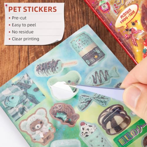 Japanese Comic Style Sticker Scrapbooking Supplies for Junk Journal, 50 Sheets Stickers TZ-018-001 - color: Uideyvi Japanese Comic Style Sticker Tz-018-001