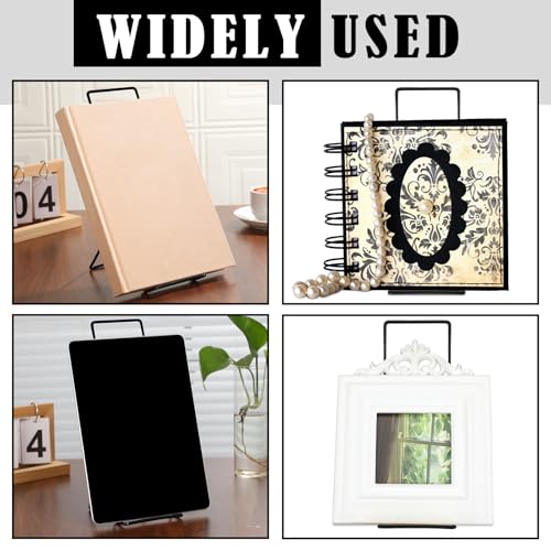 6 Pack Large Metal Book Stand for Display Adjustable Holder - size: 11.8 Inch