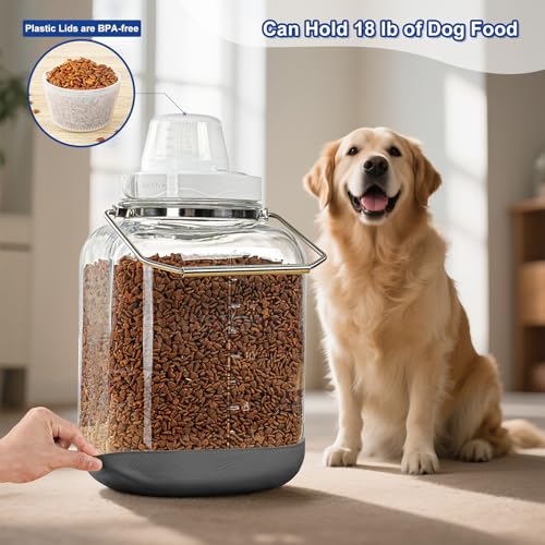 5 Gallon Square Fermentation Jar with Wide Mouth, Stainless Handles, 1 Pack