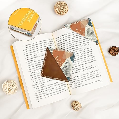 Personalized Leather Bookmarks, Fun & Cute Book Accessories for Reading Lovers, Unbreakable Page Markers for Women Men Girls Boys Student Teacher Kids Retirement Birthday Gifts (Boho Plants) - color: Boho Plants