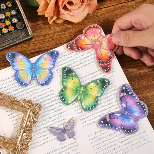 4PCS Leather Butterfly Bookmarks Set for Book, Planners，Vintage Corner Book Marks for Reading Women & Men，Unique Book Marks Gifts for Book Lovers, Reading Accessories for Students & Adults & Kids - style: Butterfly