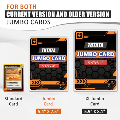 Jumbo Card Sleeves Big Card Protector Sleeves for 3 Ring Binder - 50 Pack - size: L 5.4x7.5"